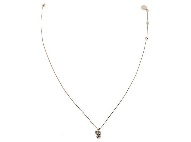 Alexander Mcqueen Collar con Péndulo de Calavera Dorado - vista 4