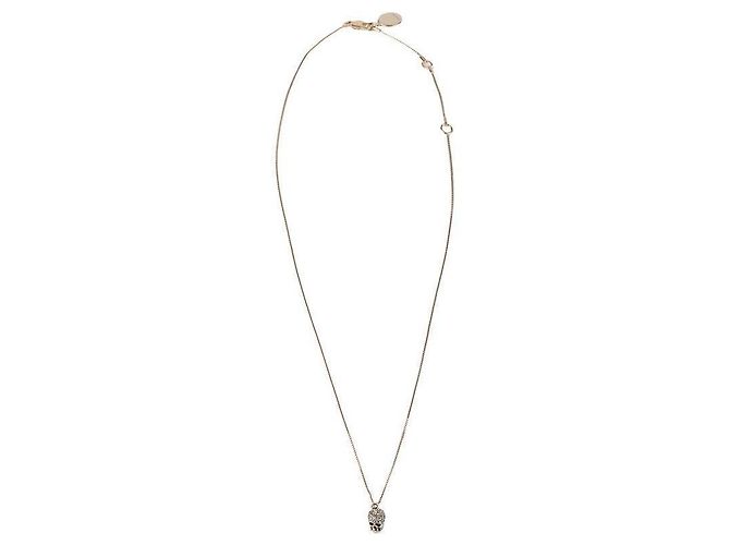 Alexander Mcqueen Collar con Péndulo de Calavera Dorado - vista 5