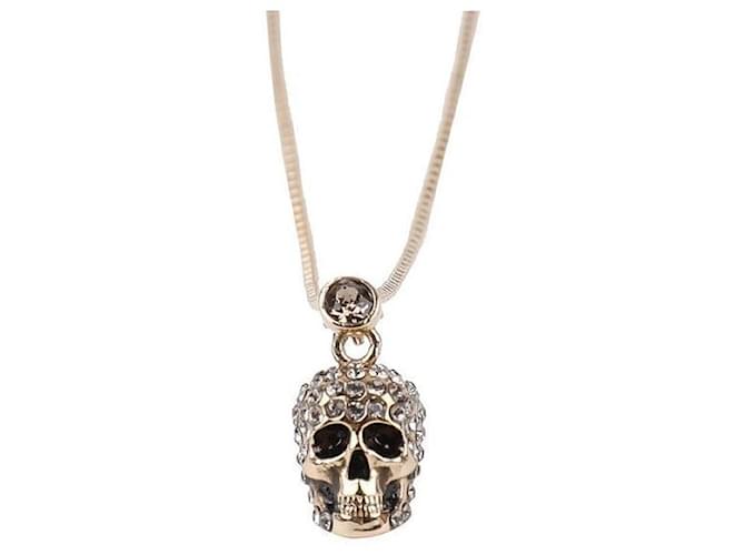 Alexander Mcqueen Collar con Péndulo de Calavera Dorado - vista 6