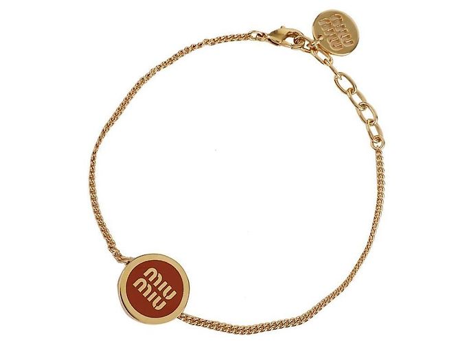 Miu Miu Bracciale in metallo smaltato Rosso - vista 4