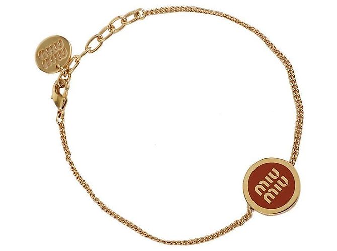 Miu Miu Bracciale in metallo smaltato Rosso - vista 5