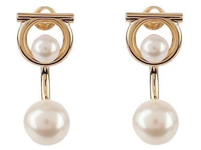 Salvatore Ferragamo Gancini Perlenohrringe - Ansicht 3