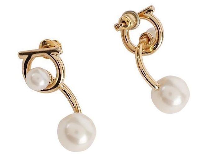 Salvatore Ferragamo Gancini Perlenohrringe - Ansicht 4
