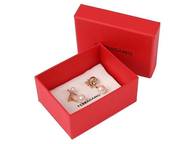 Salvatore Ferragamo Gancini Perlenohrringe - Ansicht 9