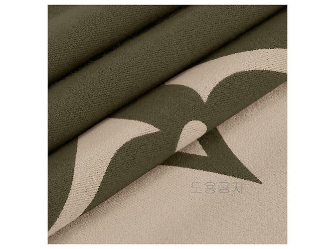 Louis Vuitton Grafischer Doppel-Schal Khaki Grün - Ansicht 6