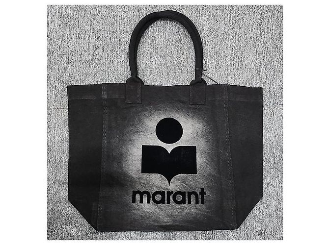 Isabel Marant Sac fourre-tout avec logo brodé YENKY Noir délavé - vue 13