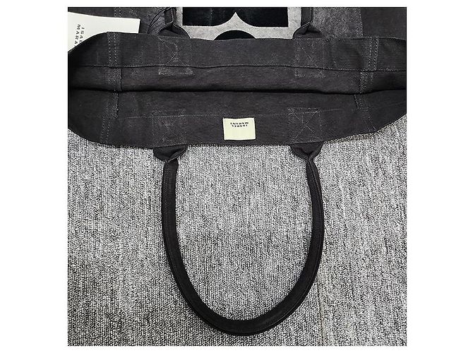 Isabel Marant Sac fourre-tout avec logo brodé YENKY Noir délavé - vue 17
