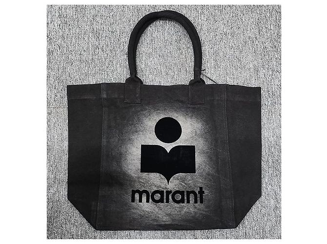 Isabel Marant Sac fourre-tout avec logo brodé YENKY Noir délavé - vue 2