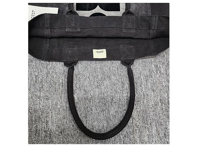Isabel Marant Sac fourre-tout avec logo brodé YENKY Noir délavé - vue 6