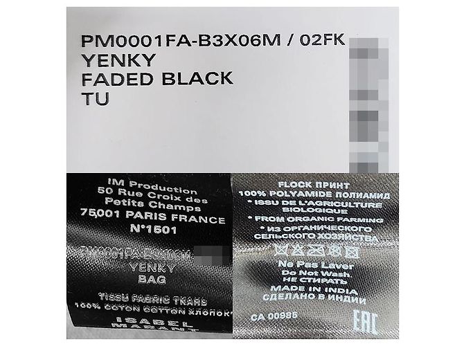 Isabel Marant Sac fourre-tout avec logo brodé YENKY Noir délavé - vue 9
