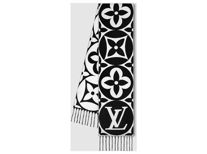 Louis Vuitton Muffler LV Medaillon Schal Schwarz - Ansicht 2