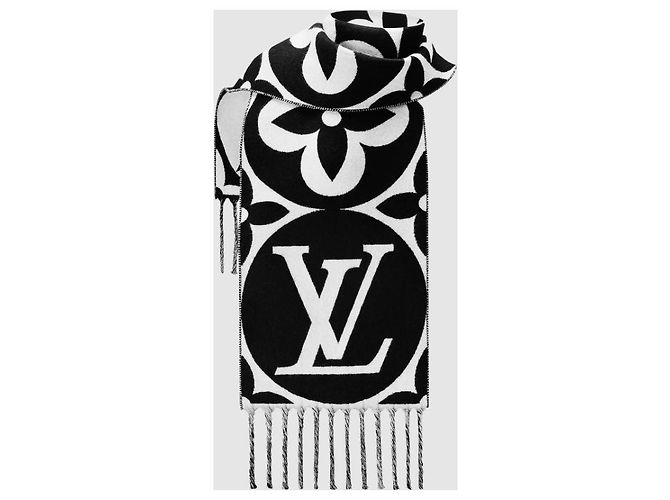 Louis Vuitton Muffler LV Medaillon Schal Schwarz - Ansicht 3