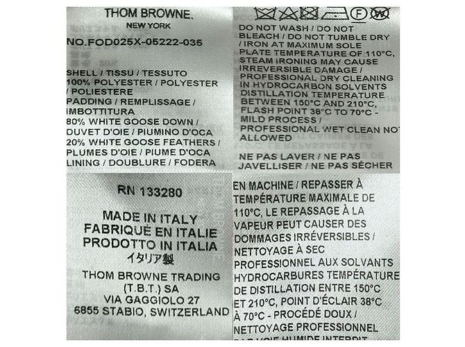 Thom Browne Casaco de pato de ganso ripstop militar diagonal cinza médio - vista 10