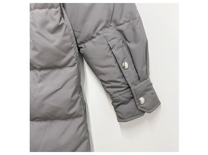 Thom Browne Casaco de pato de ganso ripstop militar diagonal cinza médio - vista 19