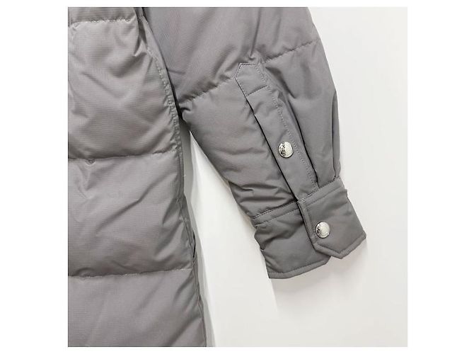 Thom Browne Casaco de pato de ganso ripstop militar diagonal cinza médio - vista 7