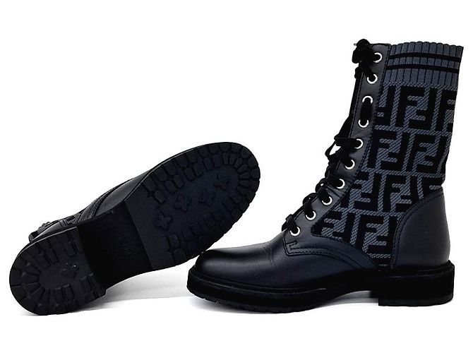 Botas de combate Rococo Fendi Castaño - vista 4