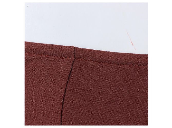 Hermès Gonna di seta Hermes Marrone - vista 4