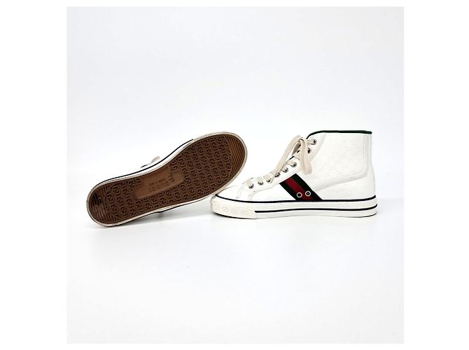 Sneakers alte Gucci Tennis Bianco - vista 4