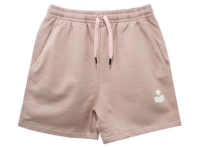 Isabel Marant Etual MIRANA Logo Banding Short Pants Perla Rosa Ecru PREU) Blanco - vista 2