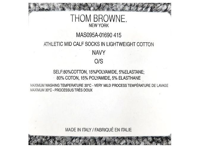 Calze a righe con tab Thom Browne Blu Navy - vista 8