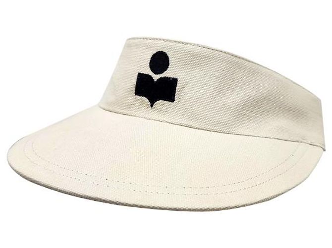 Cappello Visor Logo TYRY Isabel Marant Ecru Nero Bianco - vista 10