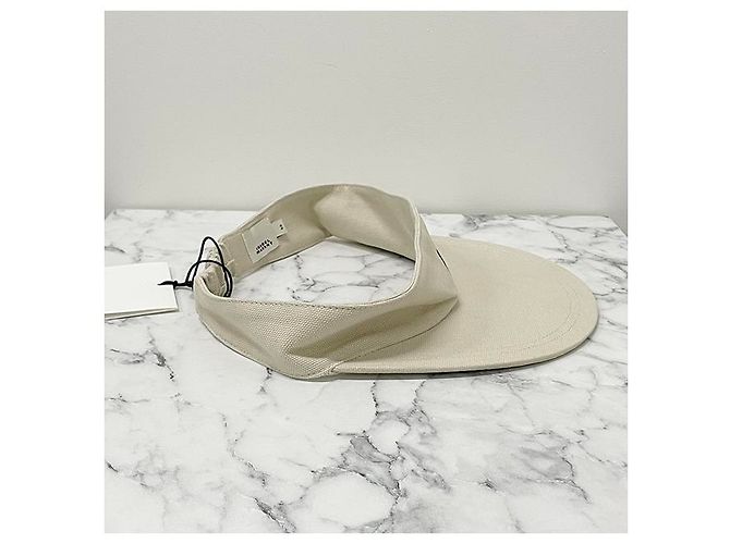 Cappello Visor Logo TYRY Isabel Marant Ecru Nero Bianco - vista 13