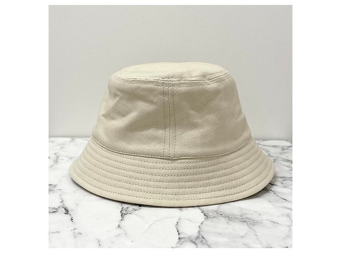Isabel Marant Cappello bucket logo HALEY Ecru Timbro rosso: ECRD - vista 12