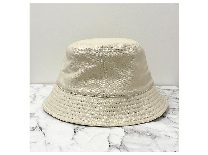 Isabel Marant Cappello bucket logo HALEY Ecru Timbro rosso: ECRD - vista 3