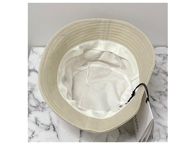 Isabel Marant Cappello bucket logo HALEY Ecru Timbro rosso: ECRD - vista 5