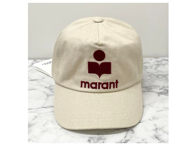 Isabel Marant Cappellino da baseball Tyrony Logo Ecru Timbro rosso: ECRD - vista 12