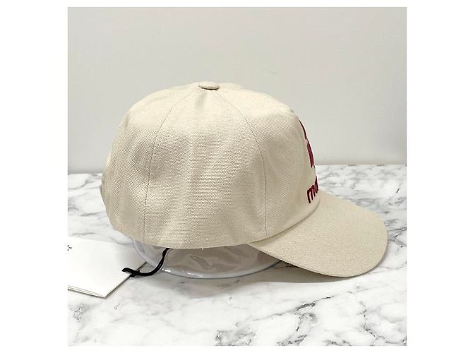 Isabel Marant Cappellino da baseball Tyrony Logo Ecru Timbro rosso: ECRD - vista 13