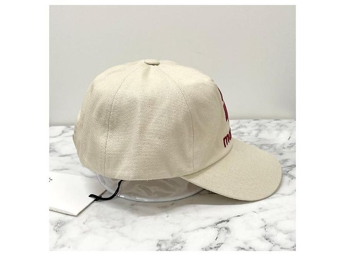 Isabel Marant Cappellino da baseball Tyrony Logo Ecru Timbro rosso: ECRD - vista 3