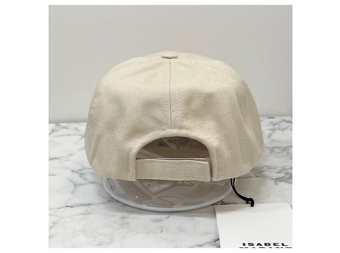 Isabel Marant Cappellino da baseball Tyrony Logo Ecru Timbro rosso: ECRD - vista 4