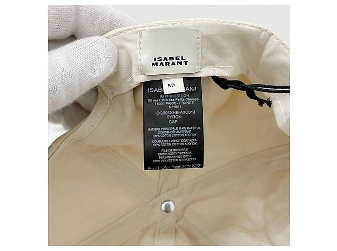 Isabel Marant Cappellino da baseball Tyrony Logo Ecru Timbro rosso: ECRD - vista 7