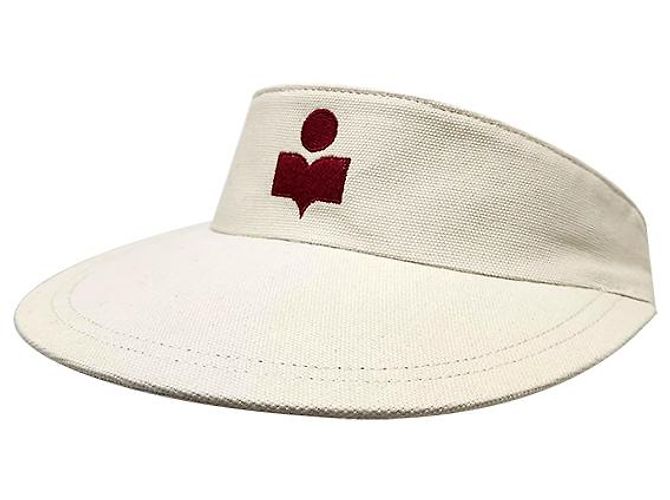 Isabel Marant Tyry Logo Visor Cap Ecru Rot - Ansicht 11