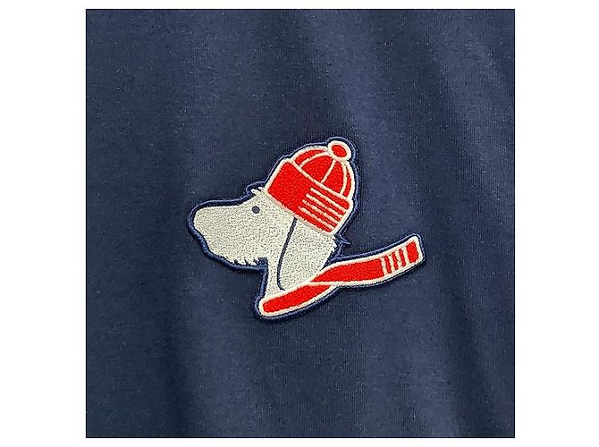 Thom Browne Hector Logo Kurzarm-T-Shirt Marineblau - Ansicht 13