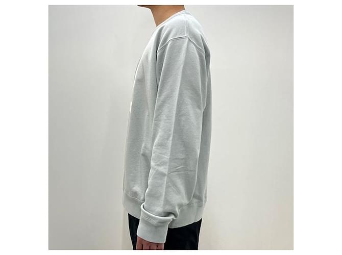 Isabel Marant MIKOY Samt-Logo-Sweatshirt Hellblau Ecru LUEC - Ansicht 3