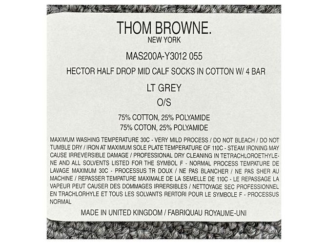 Gestreifte Hector Kniestrümpfe Thom Browne Hellgrau Braun - Ansicht 6