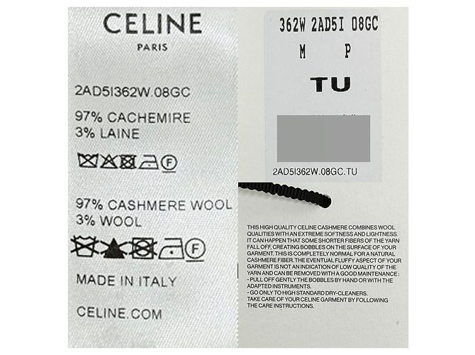 Céline Cashmere-Mütze mit gesticktem Triomphe-Logo Hellgrau Braun - Ansicht 14