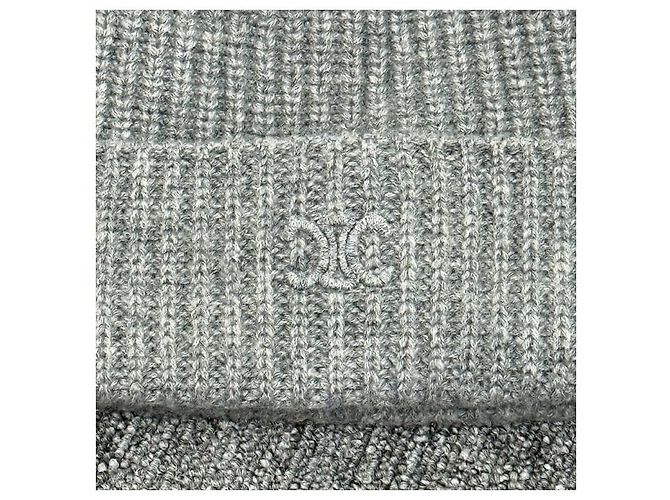 Céline Cashmere-Mütze mit gesticktem Triomphe-Logo Mittelgrau - Ansicht 12