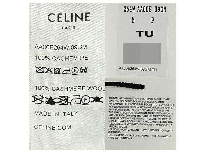 Céline Cashmere-Mütze mit gesticktem Triomphe-Logo Mittelgrau - Ansicht 14
