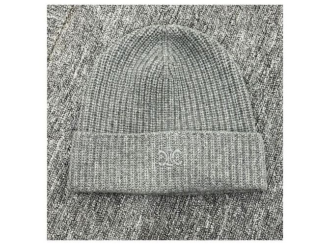 Céline Cashmere-Mütze mit gesticktem Triomphe-Logo Mittelgrau - Ansicht 2