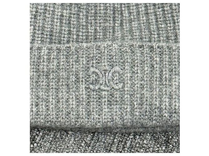 Céline Cashmere-Mütze mit gesticktem Triomphe-Logo Mittelgrau - Ansicht 4