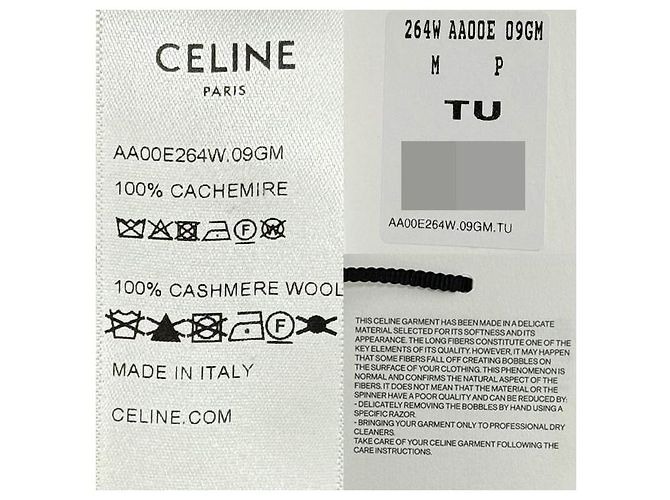 Céline Cashmere-Mütze mit gesticktem Triomphe-Logo Mittelgrau - Ansicht 6