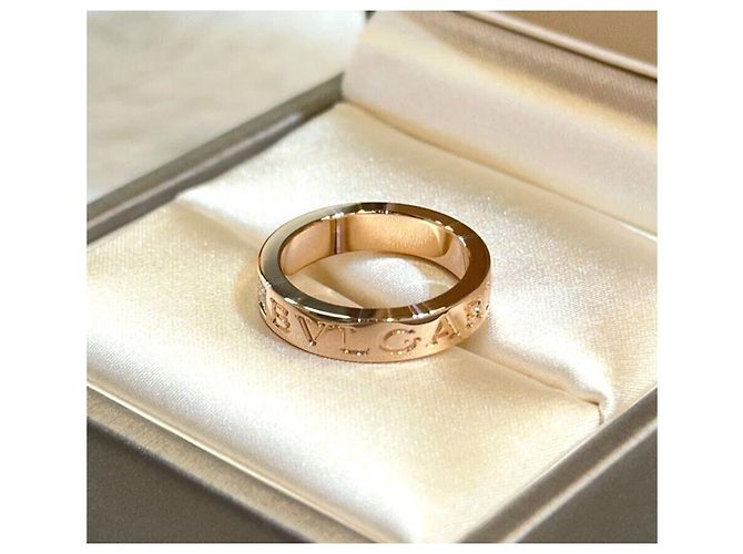 Bulgari Anello BB in diamante oro rosa - vista 3