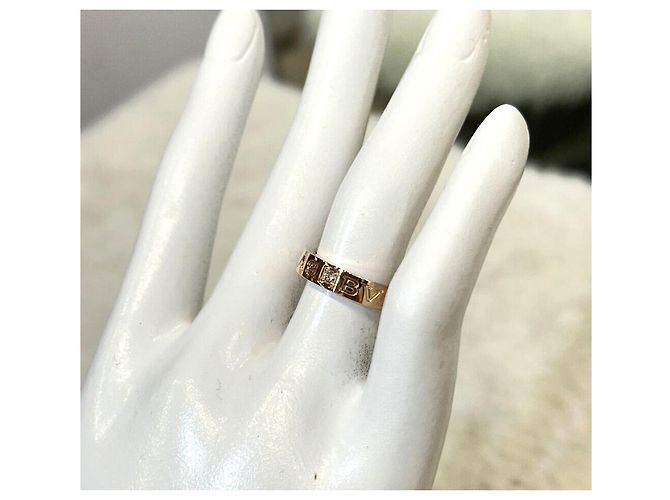 Bulgari Anello BB in diamante oro rosa - vista 5