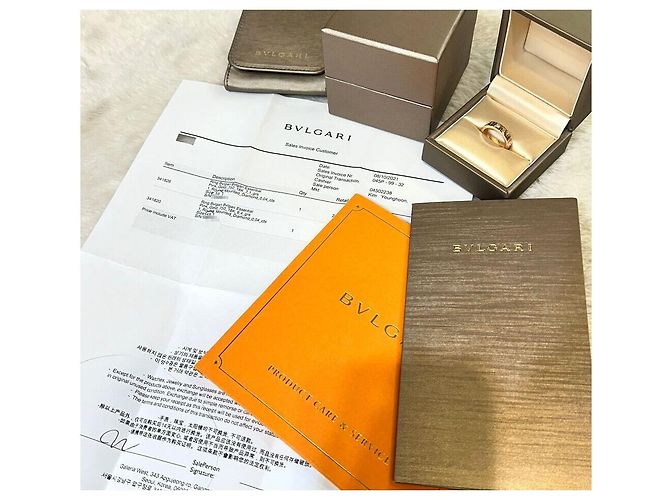 Bulgari Anello BB in diamante oro rosa - vista 7