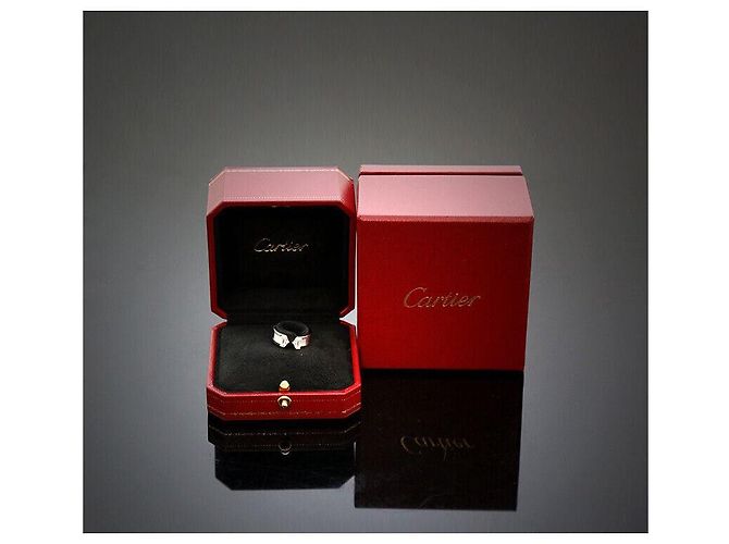 Cartier Anello Doppio in Oro Bianco con Diamante - vista 6