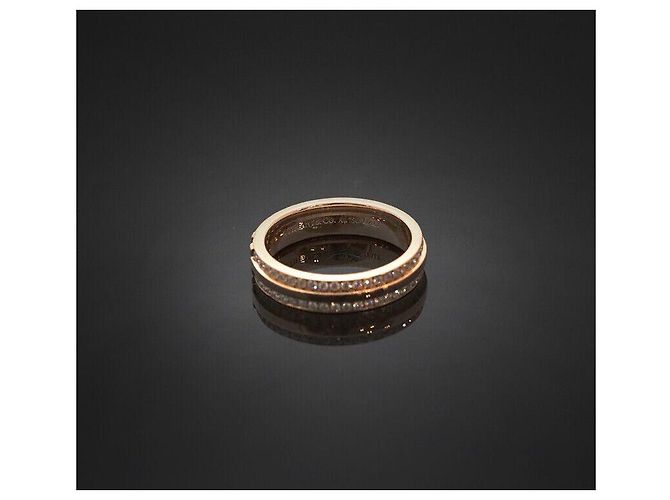 Tiffany & Co Schmale Ring aus Roségold mit Voll-Pavé-Diamanten Größe Pink - Ansicht 5