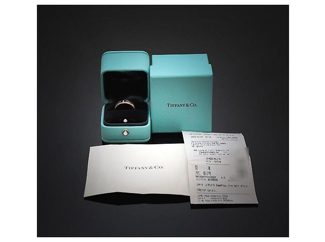 Tiffany & Co Schmale Ring aus Roségold mit Voll-Pavé-Diamanten Größe Pink - Ansicht 7